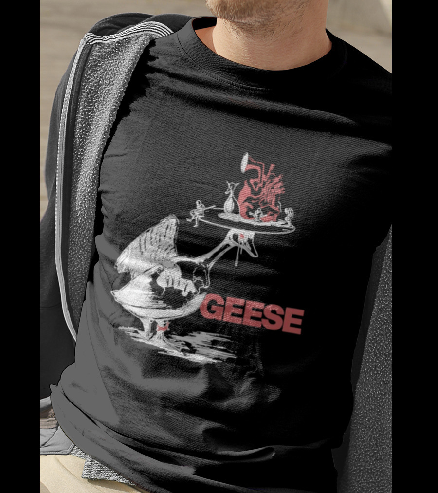 Geese Hieronymus Bosch Style Heart T-Shirt