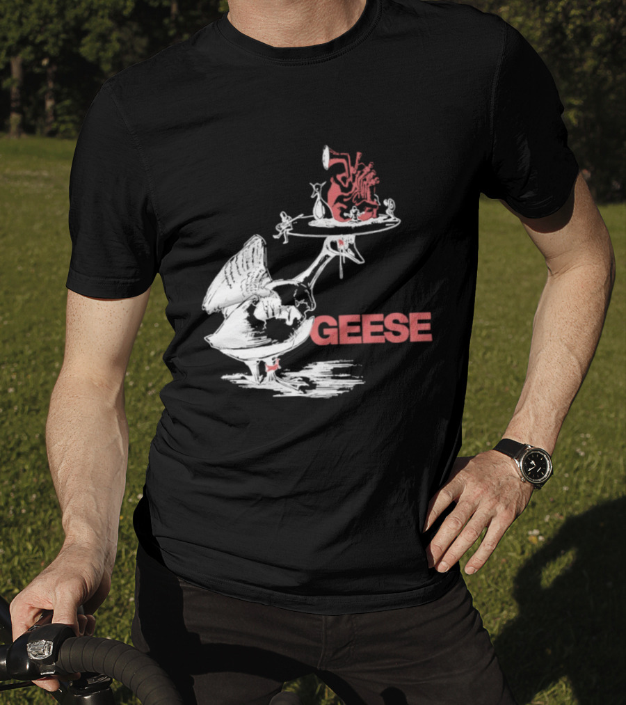 Geese Hieronymus Bosch Style Heart T-Shirt