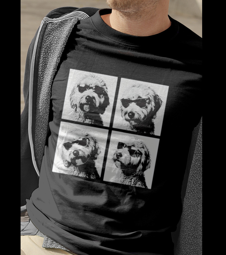 Goldendoodle Sunglasses Photo Booth Meme Doodle T-Shirt