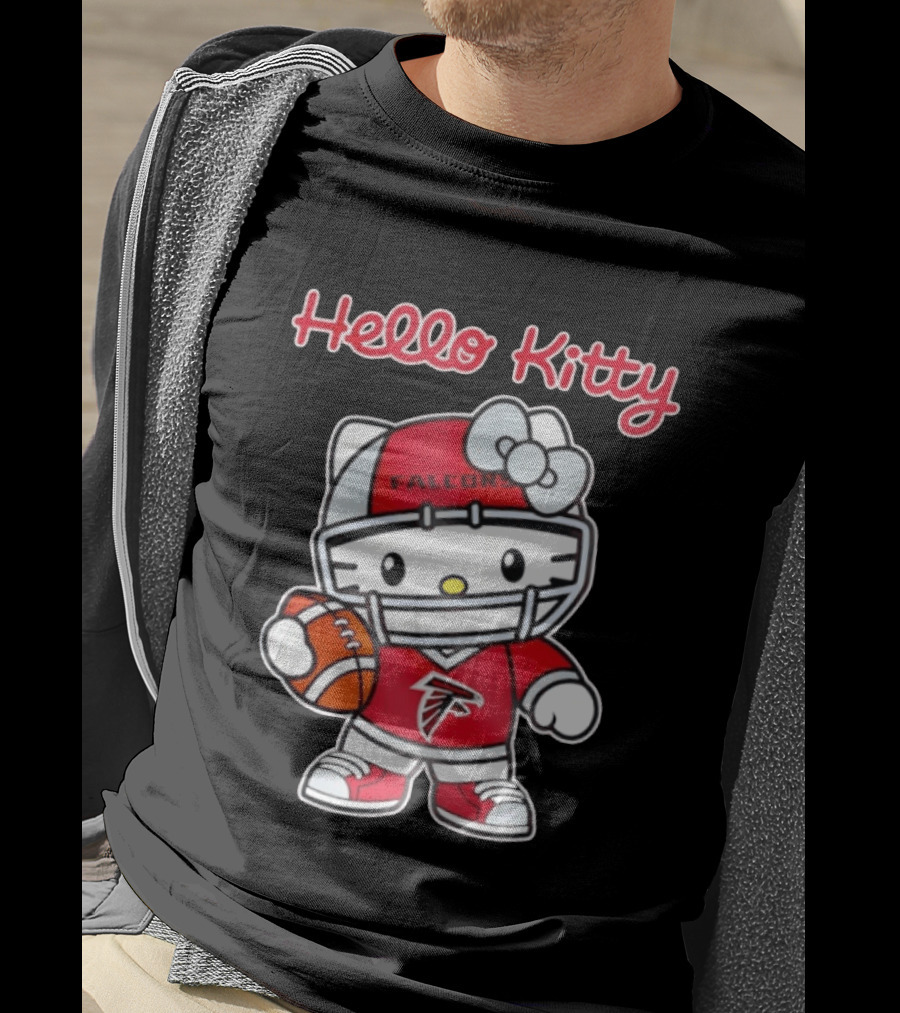 Hello Kitty Atlanta Falcons Football Team Helmet Fan Gear T-Shirt