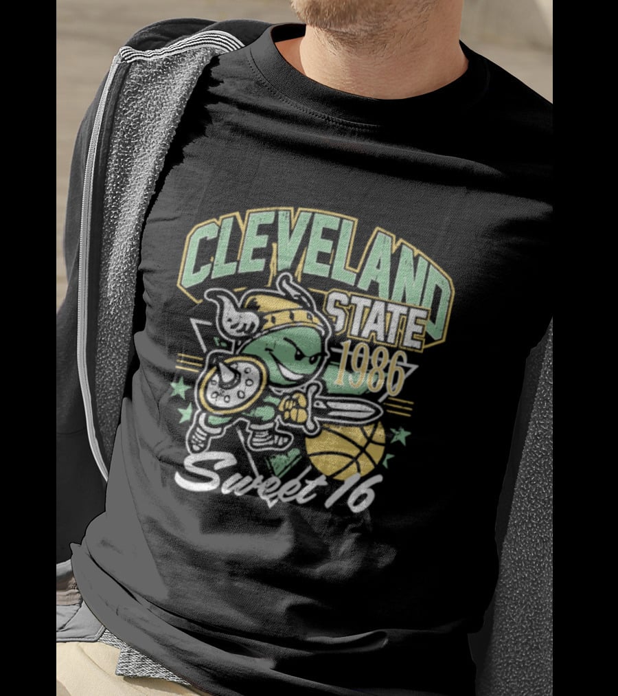 Cleveland State 1986 Sweet 16 Vikings Basketball T-Shirt