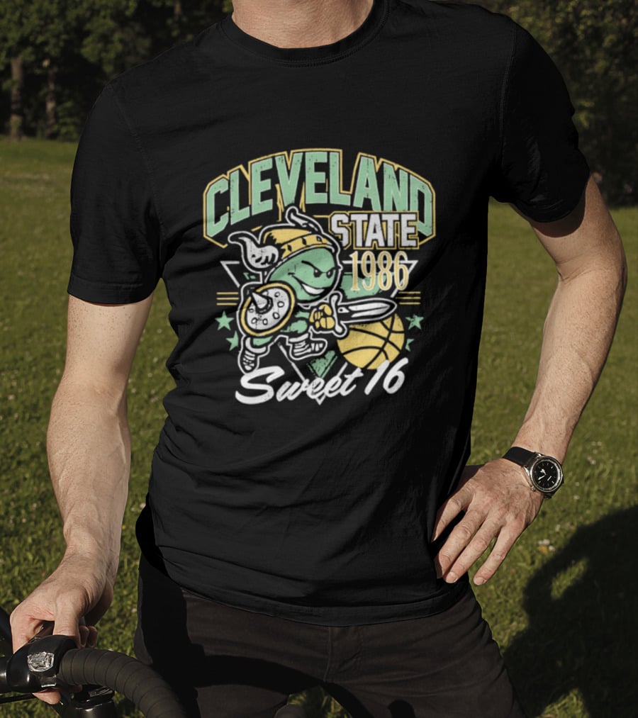 Cleveland State 1986 Sweet 16 Vikings Basketball T-Shirt