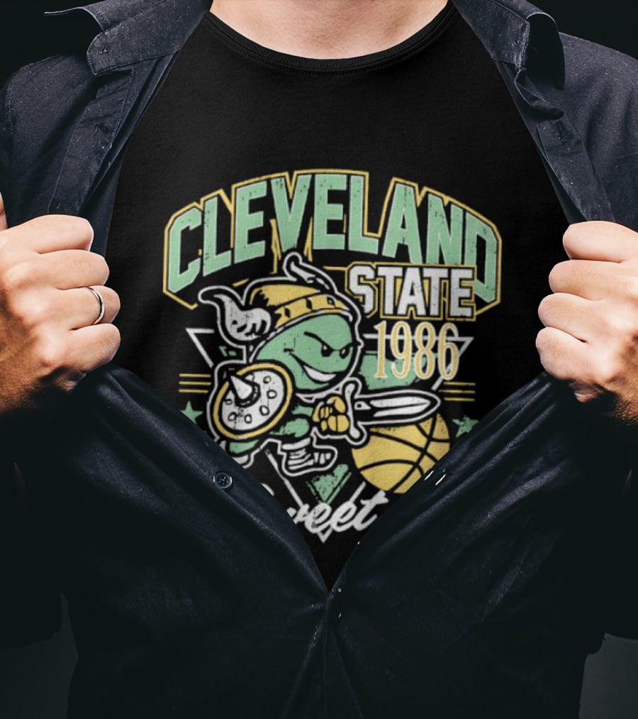Cleveland State 1986 Sweet 16 Vikings Basketball T-Shirt