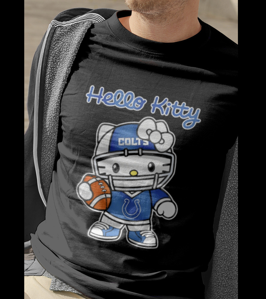 Hello Kitty Colts Football Team Helmet Collaboration T-Shirt