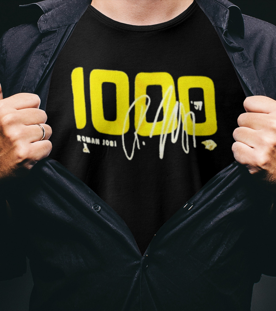 Nashville Predators Roman Josi 1000 Game Milestone Celebration T-Shirt