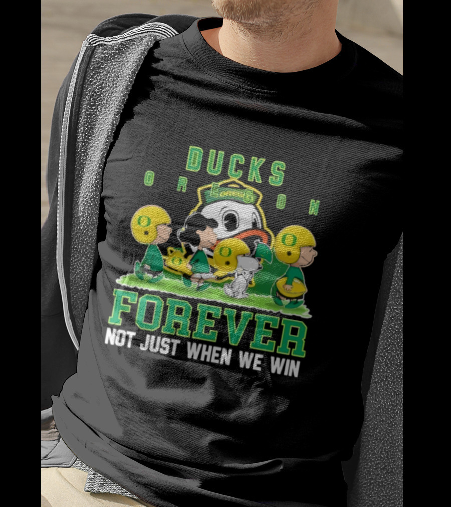 Oregon Ducks Peanuts Characters Forever Not Just When We Win T-Shirt