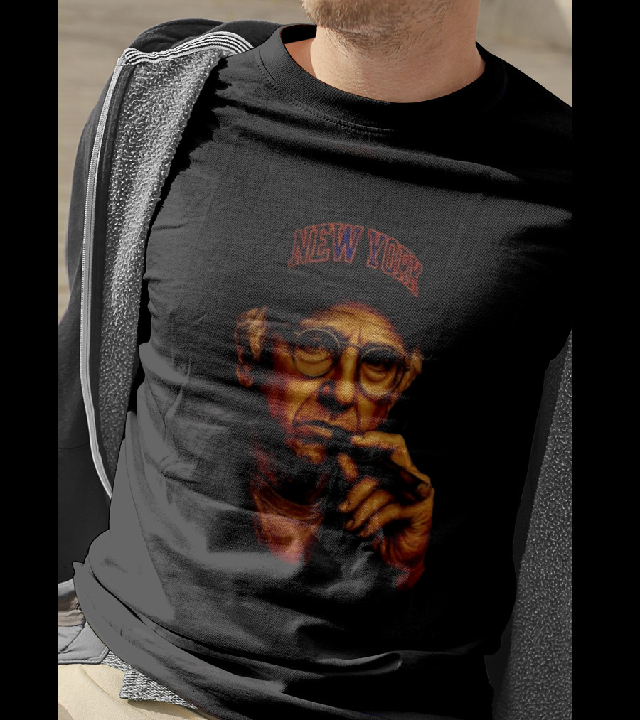 New York Hat Wearing Figure With Cigar Mood T-Shirt