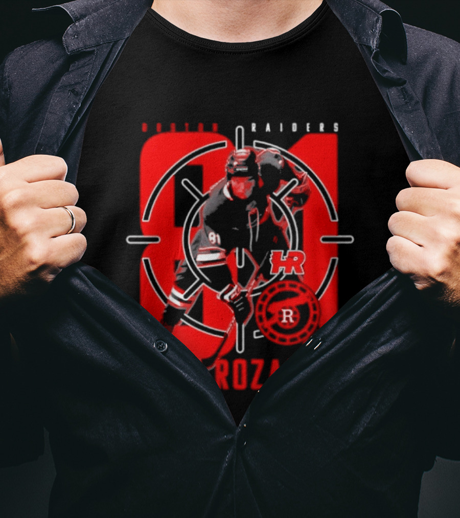 Boston Raiders Player Ilya Rozanov Hockey Target T-Shirt