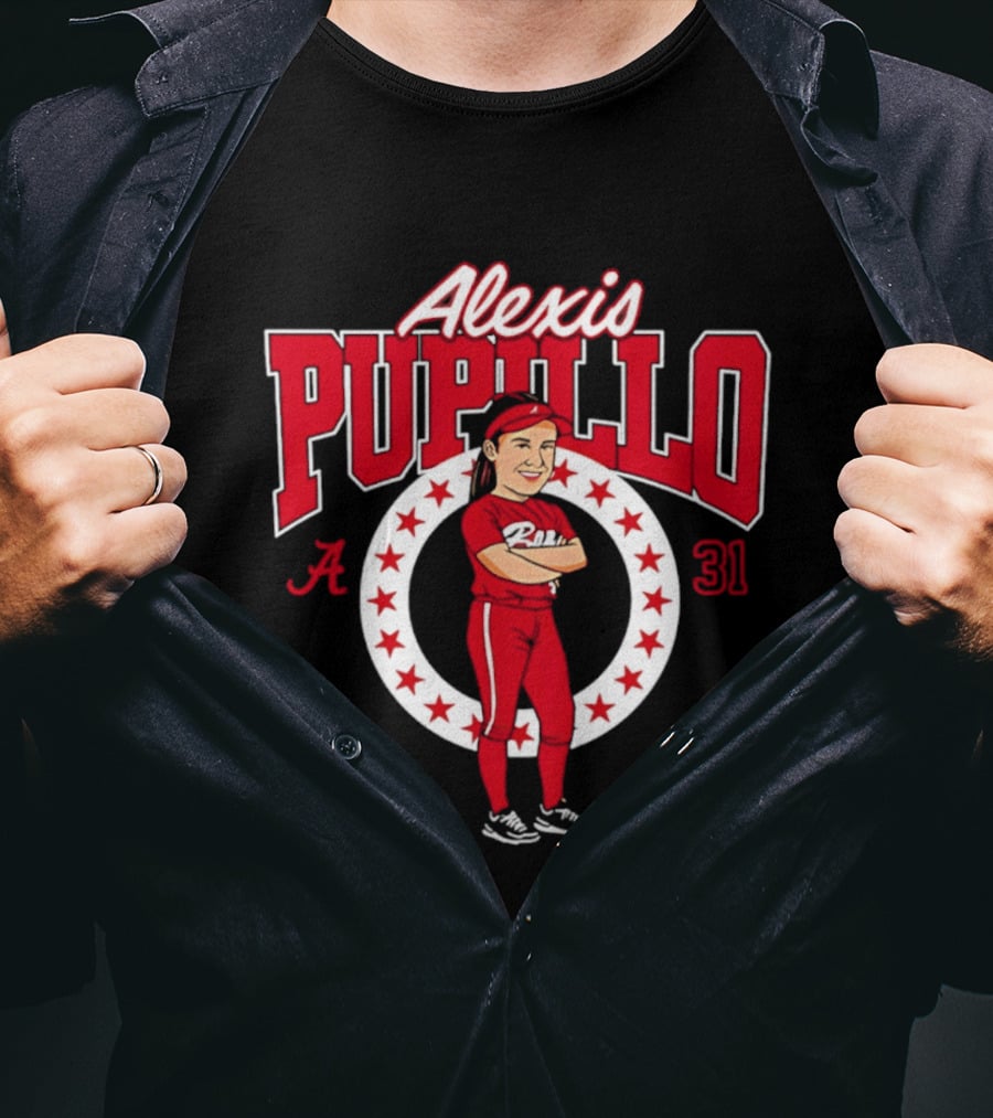 Alexis Pupillo Alabama Softball Number 31 NCAA Legends Player T-Shirt
