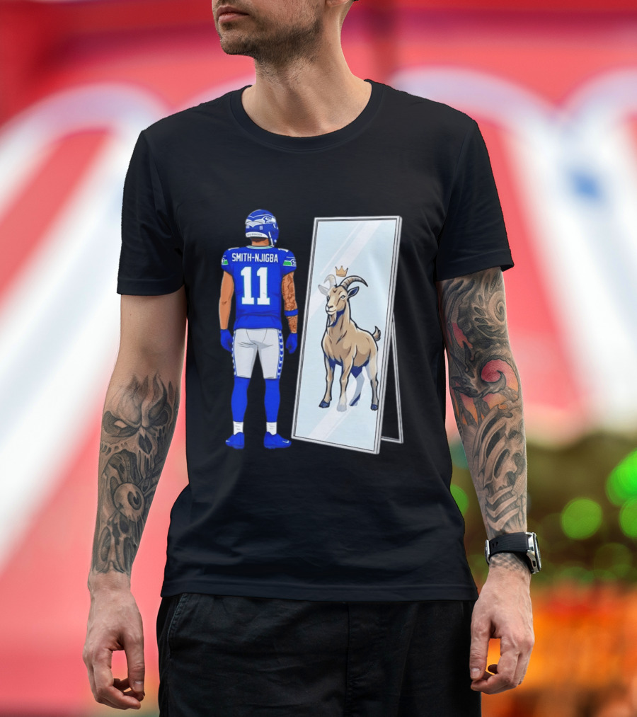 Jaxon Smith Njigba Seattle Seahawks Mirror Goat Football T-Shirt