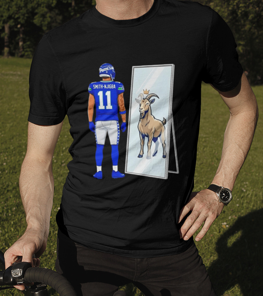 Jaxon Smith Njigba Seattle Seahawks Mirror Goat Football T-Shirt