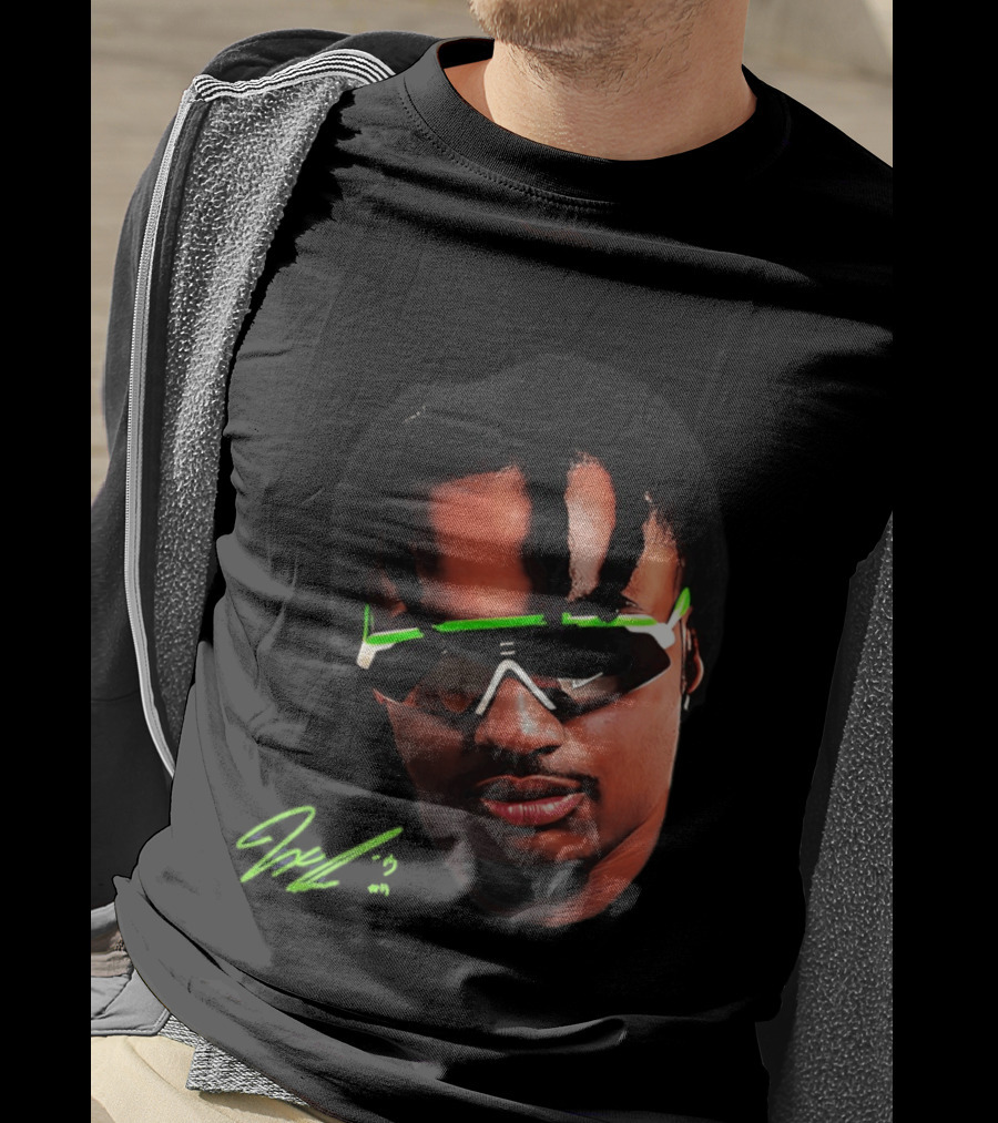 JSN Jaxon Smith Njigba Big Face Seattle Seahawks Football Sunglasses T-Shirt