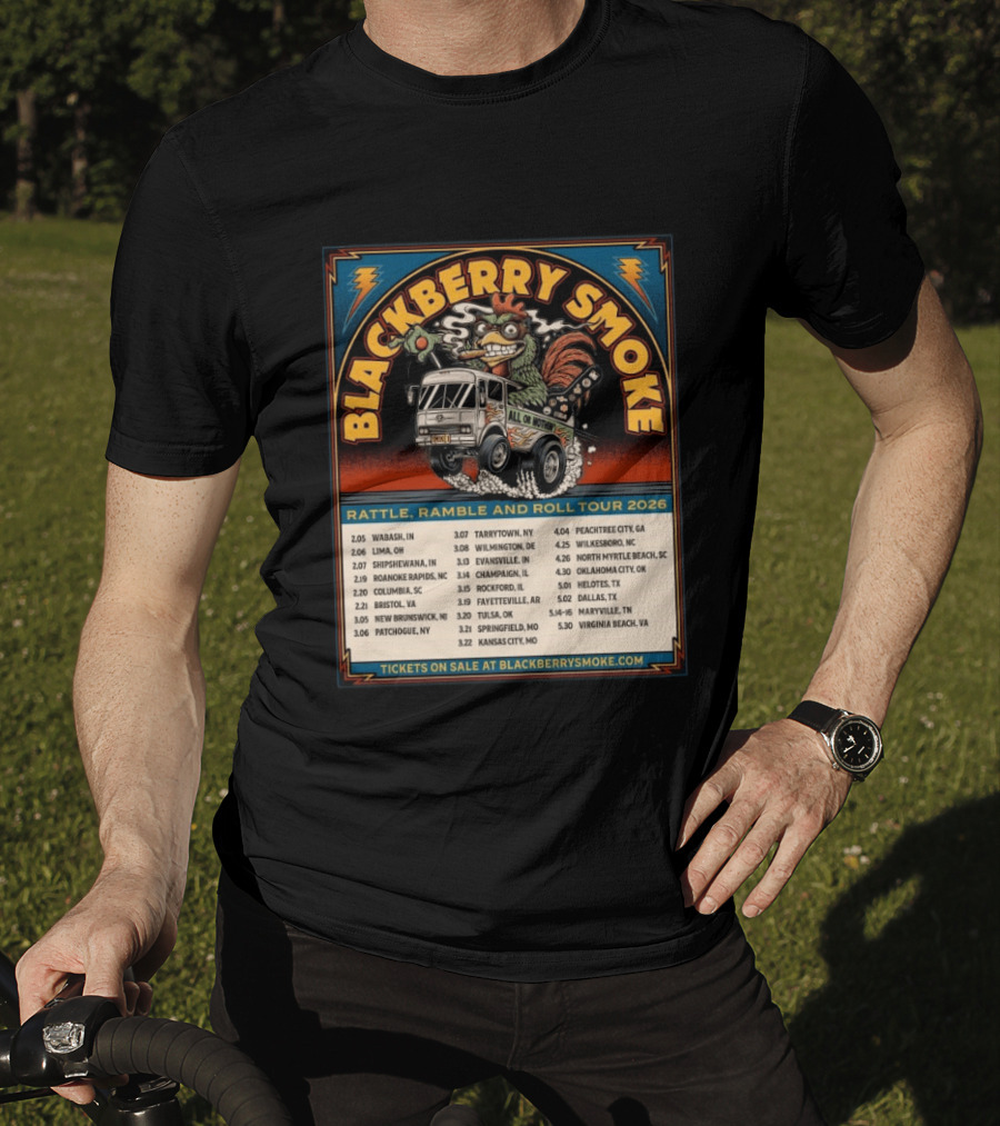 Blackberry Smoke Rattle Ramble And Roll Tour 2026 All Or Nothin Truck Dates T-Shirt