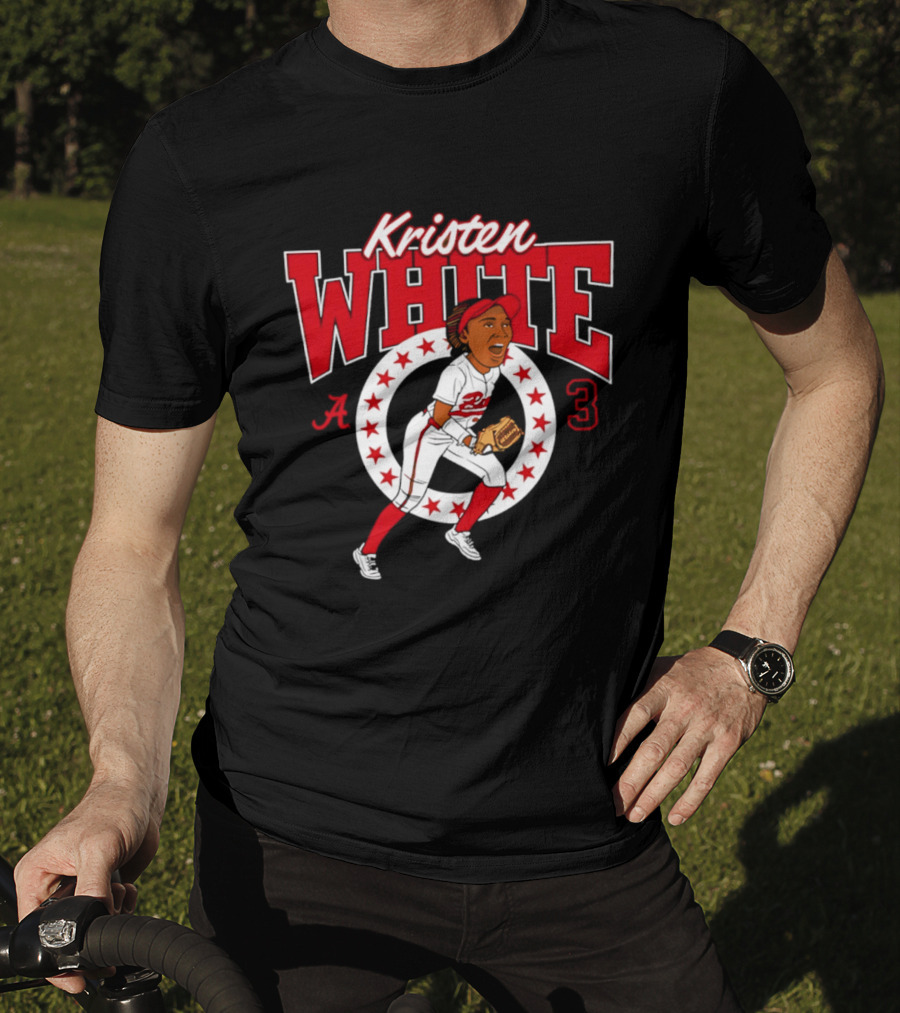 Kristen White Alabama Softball Legends Number 3 Player Collage T-Shirt