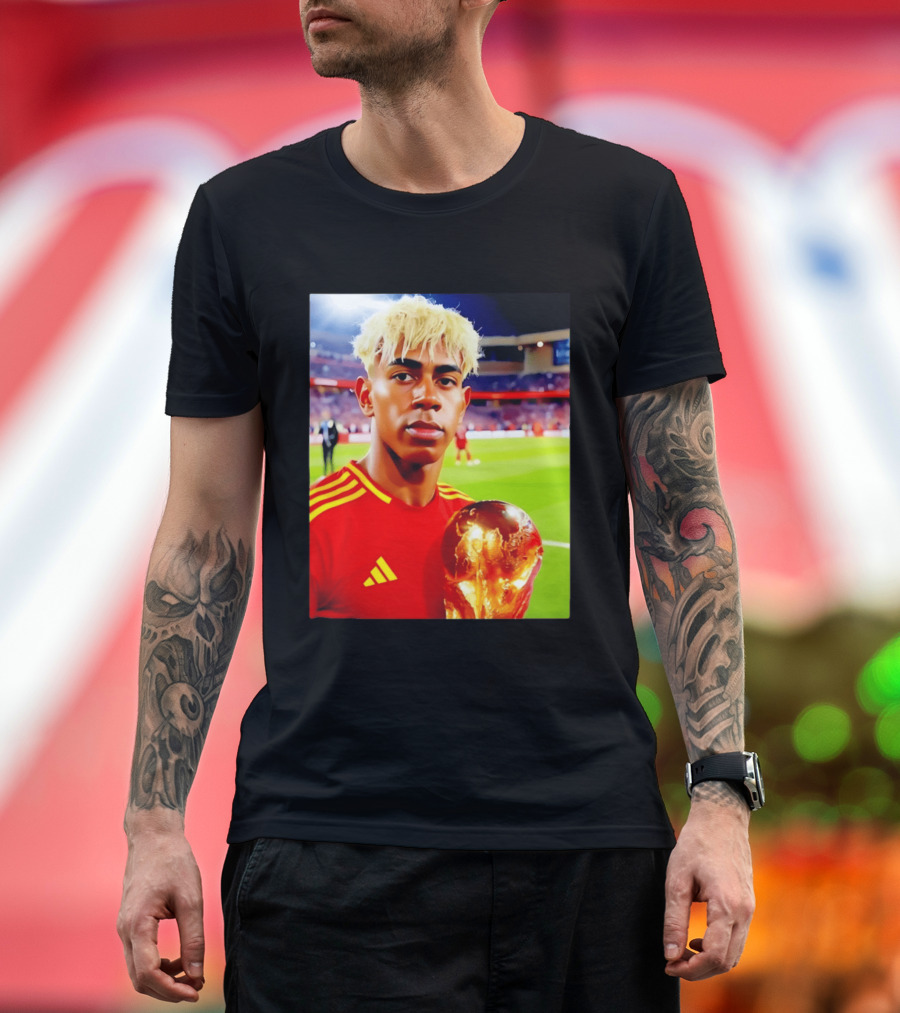 Lamine Yamal Barcelona Young Talent With Trophy T-Shirt