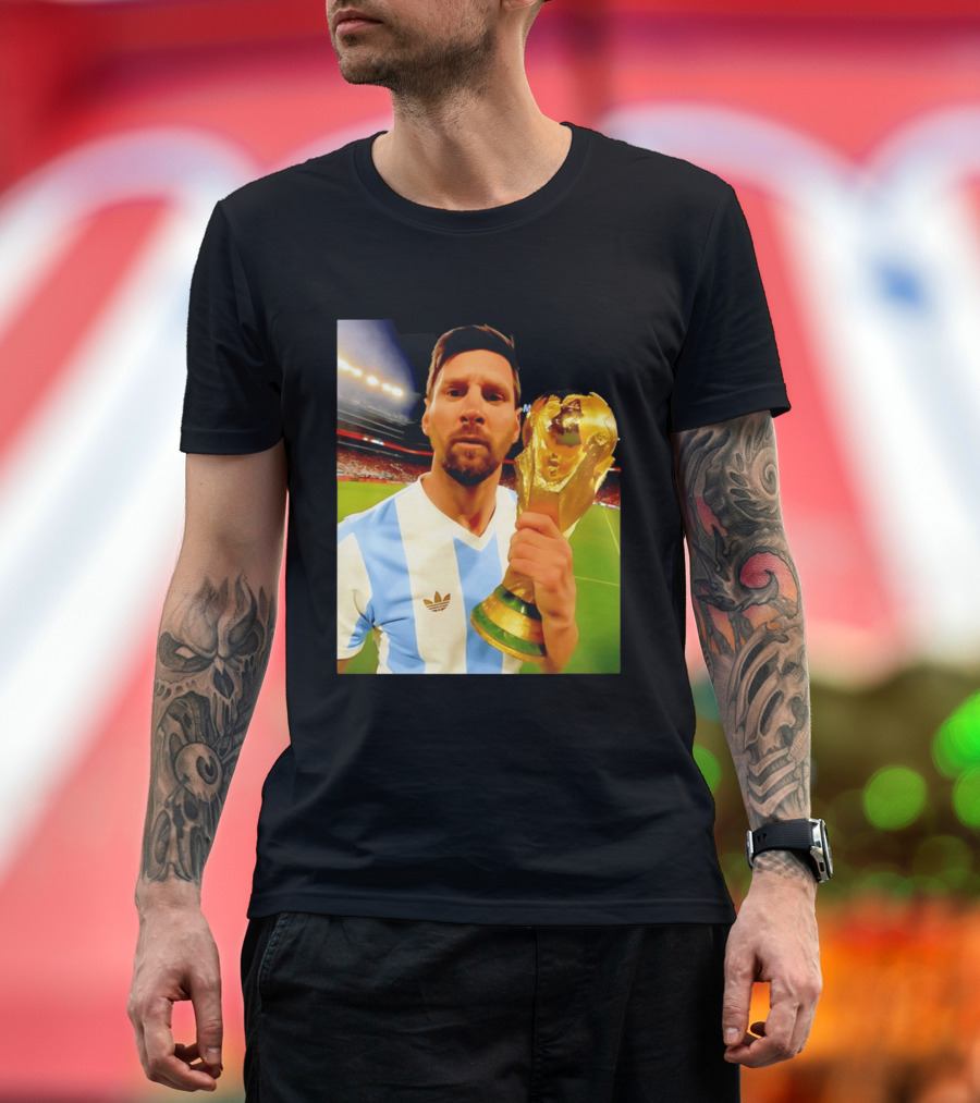 Argentina World Cup Messi Trophy Victory T-Shirt
