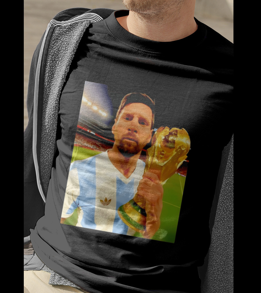 Argentina World Cup Messi Trophy Victory T-Shirt