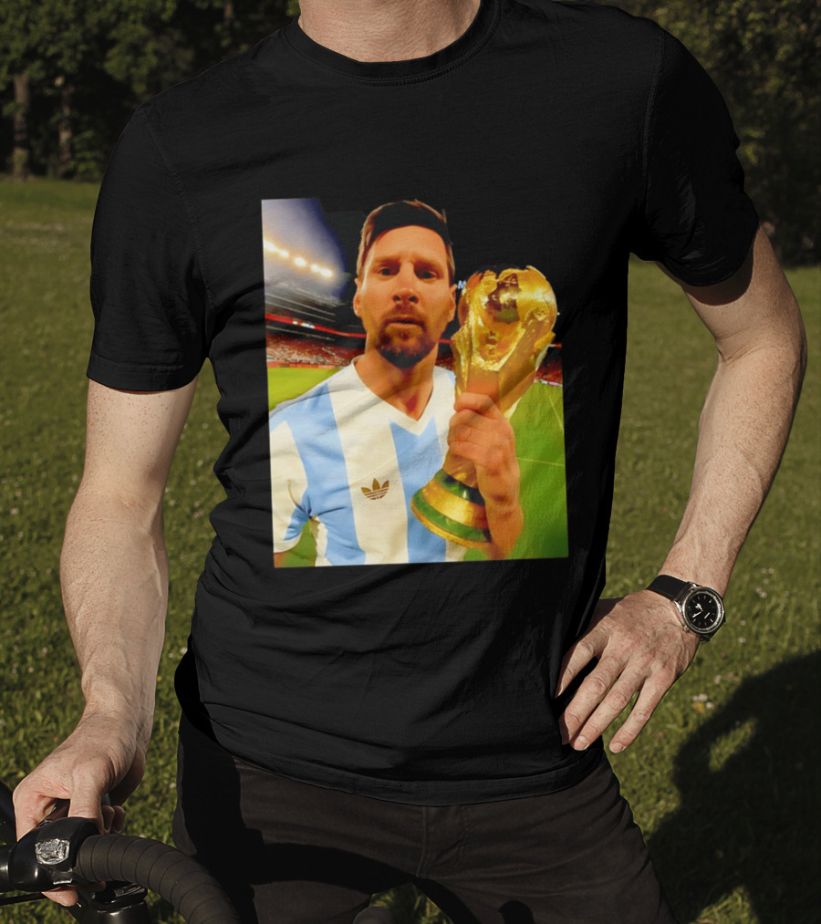 Argentina World Cup Messi Trophy Victory T-Shirt