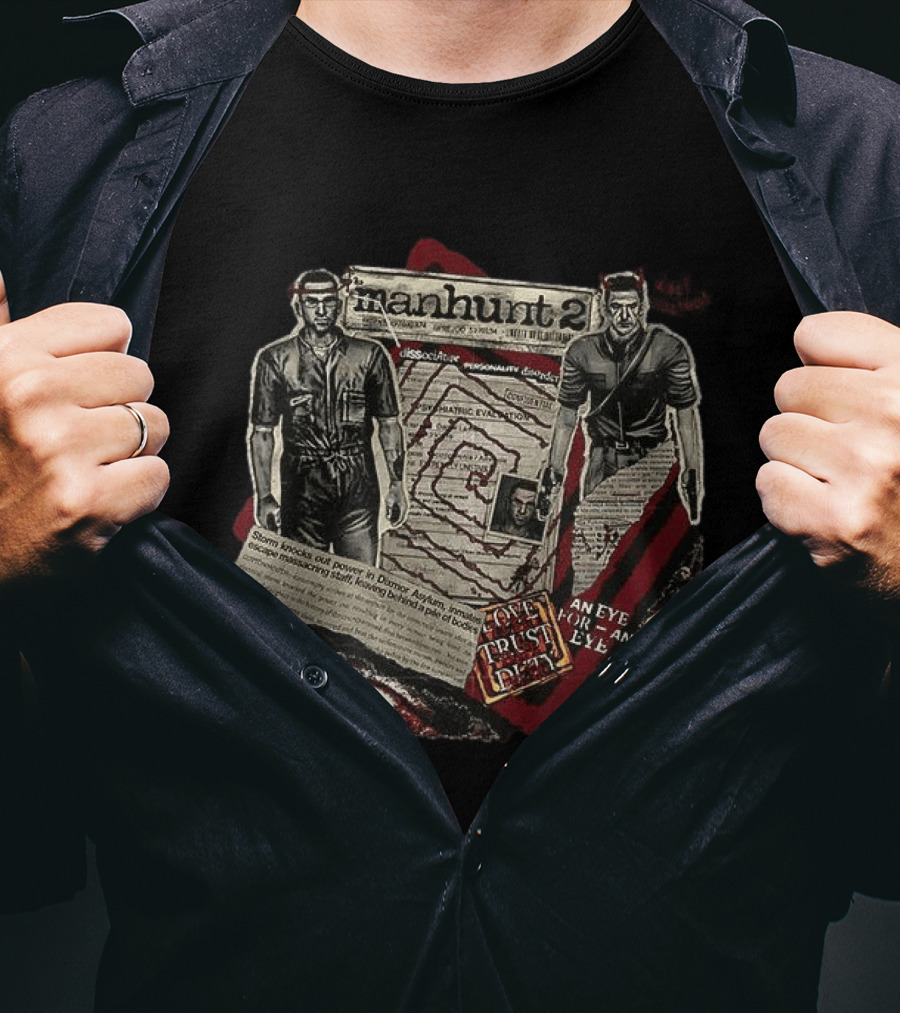 Manhunt 2 Split Personality Eye Trust Rockstar Games T-Shirt