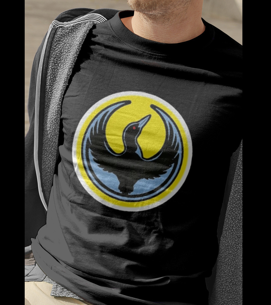 Minnesota Rebel Alliance Loon Symbol Yellow Circle T-Shirt