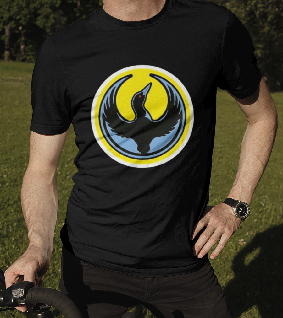 Minnesota Rebel Alliance Loon Symbol Yellow Circle T-Shirt