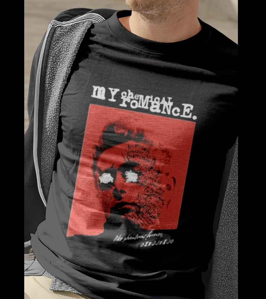 MY Chemical Romance The Black Parade 2026 Tour Peru Distressed Red Face T-Shirt