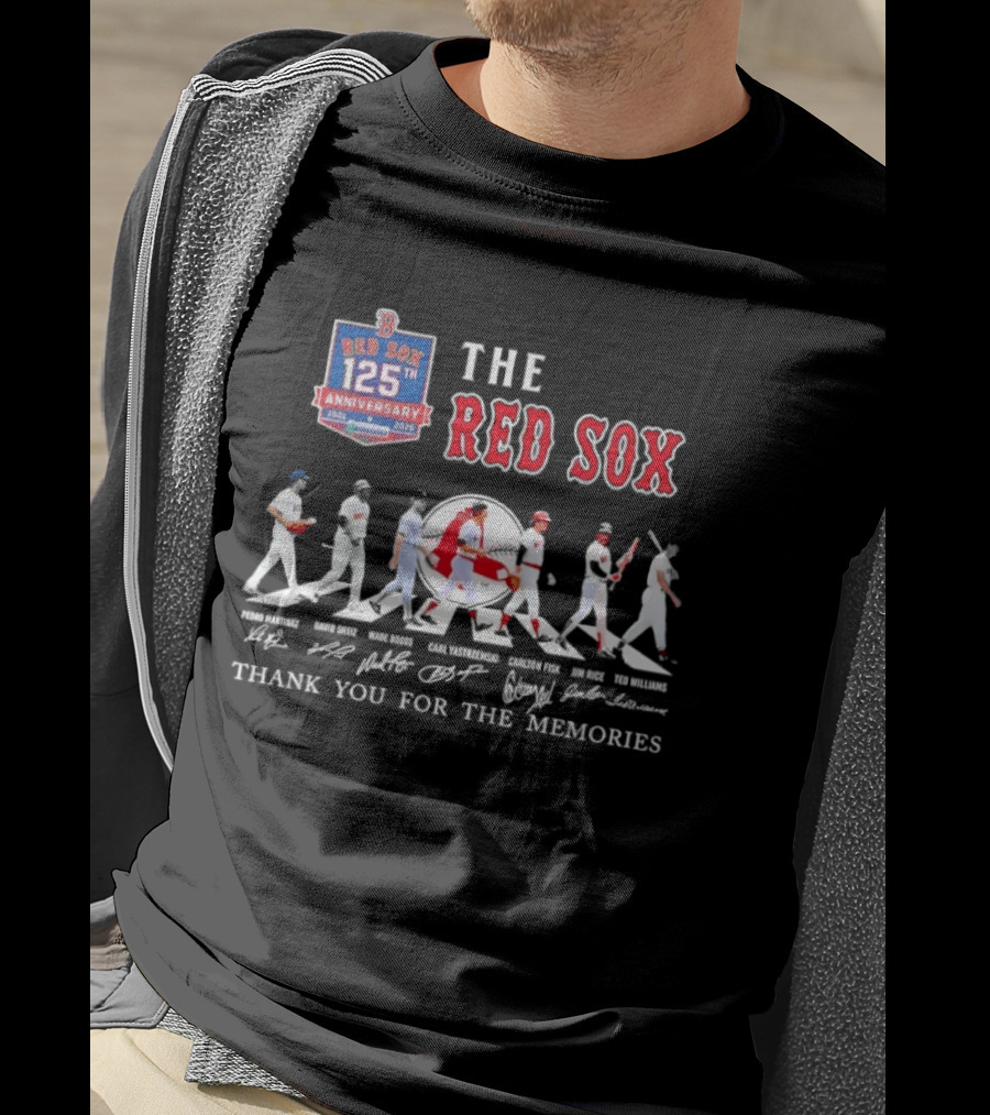 Boston Red Sox 125th Anniversary Players 1901 2026 Thank You For The Memories T-Shirt