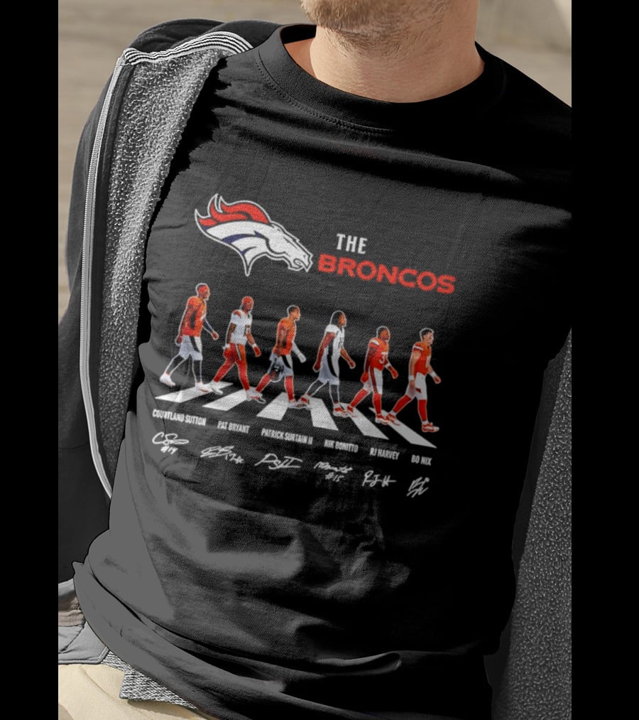 Denver Broncos Walk Of Fame Signatures 2026 NFL Legends T-Shirt
