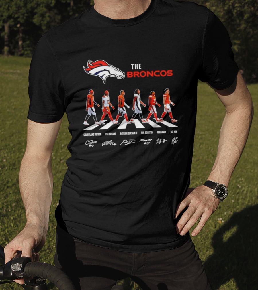 Denver Broncos Walk Of Fame Signatures 2026 NFL Legends T-Shirt