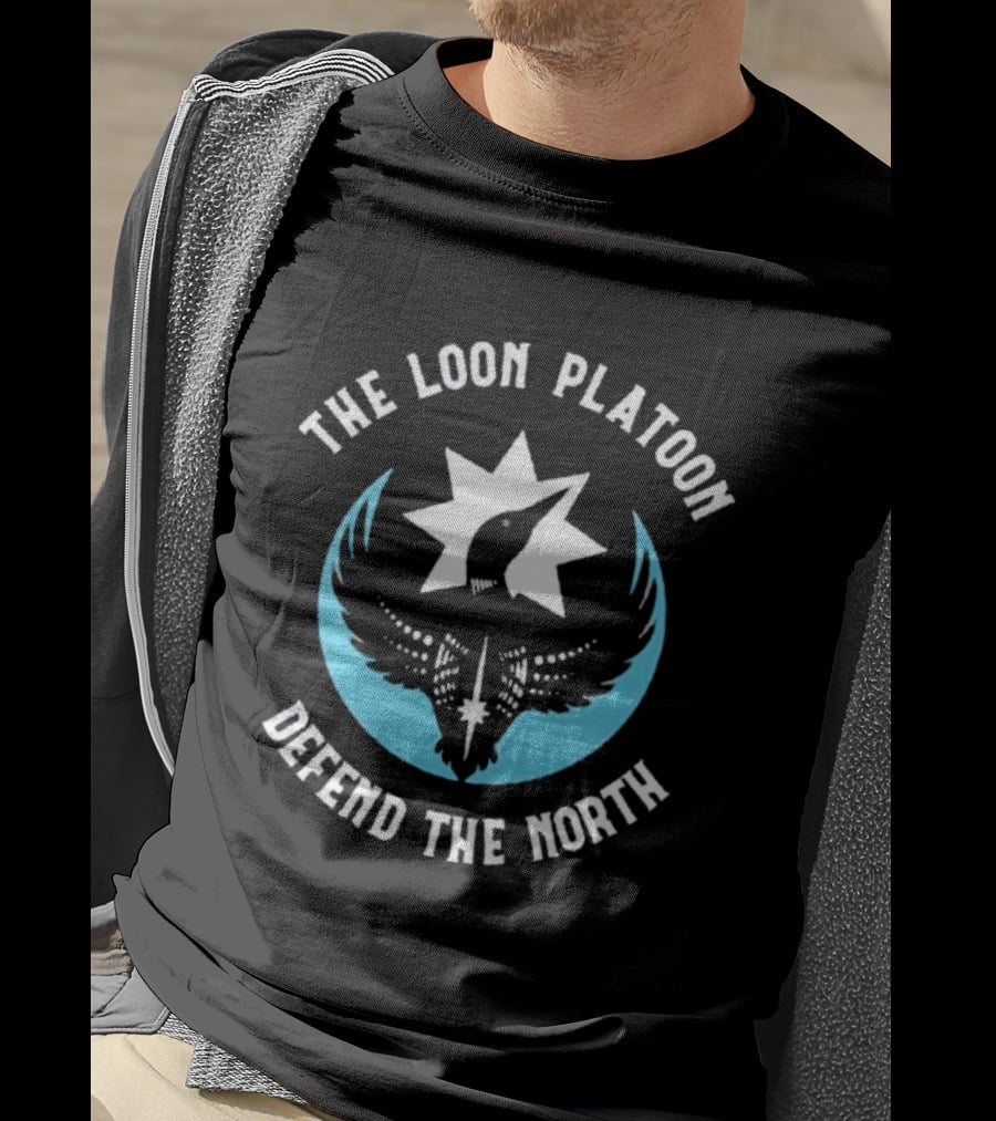 The Loon Platoon Defend The North Logo Star T-Shirt