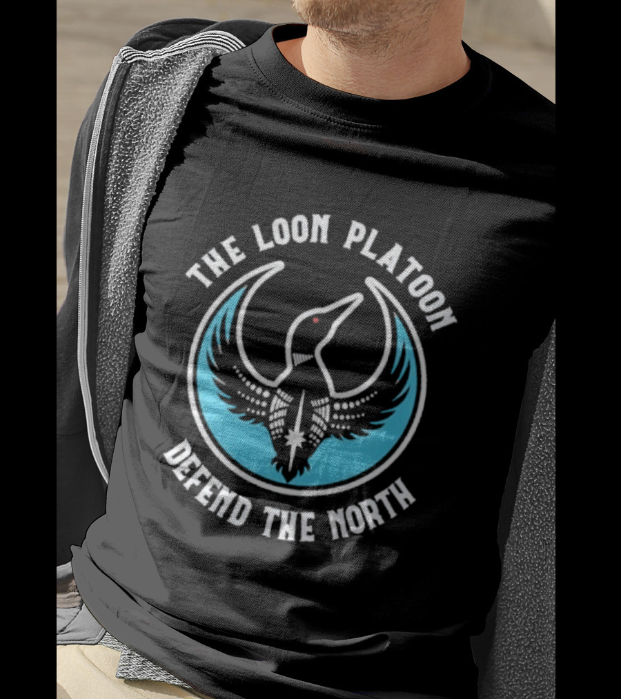 The Loon Platoon Defend The North Loon Bird Crest Rebel Alliance T-Shirt
