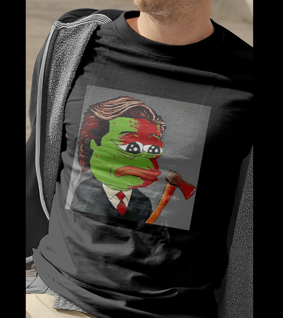 Pepe The Frog As Patrick Bateman With Axe Mashup T-Shirt