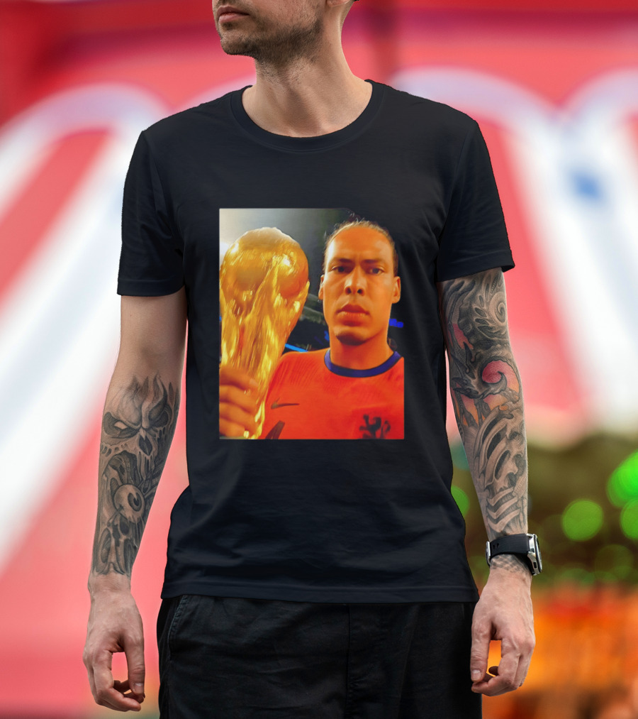 Virgil Van Liverpool Netherlands Trophy Celebration T-Shirt