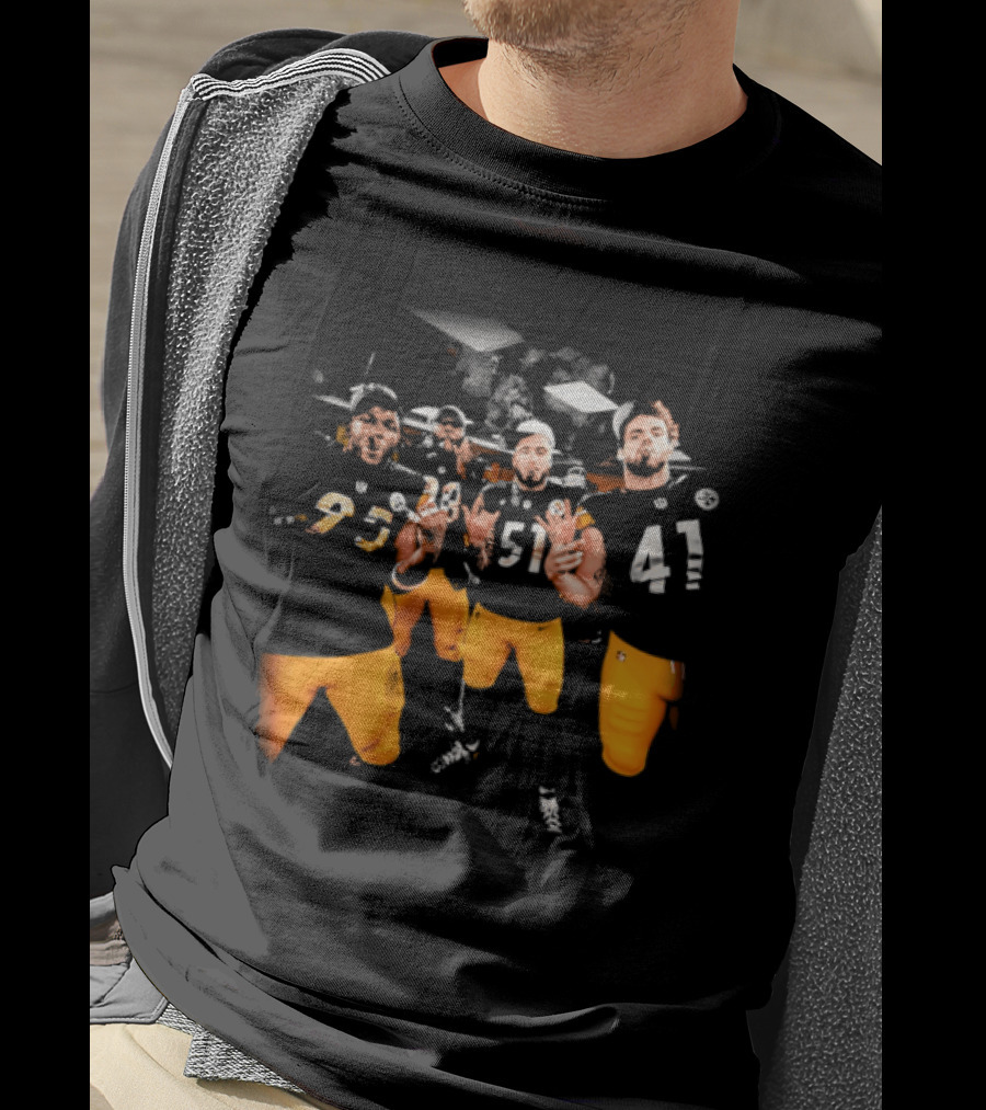 Steelers Players Number 93 51 41 In Black And Gold T-Shirt