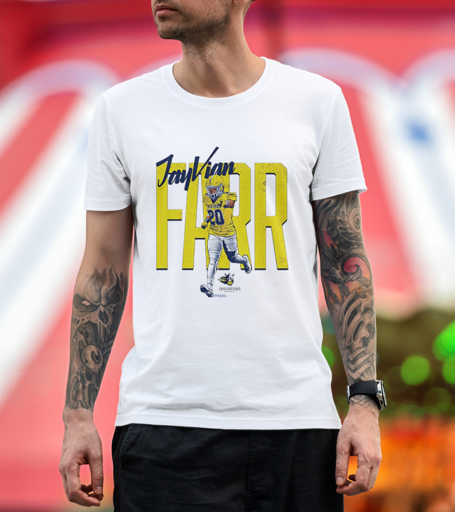 Jayvian Farr Vikings Football Caricature NCAA Number 20 T-Shirt