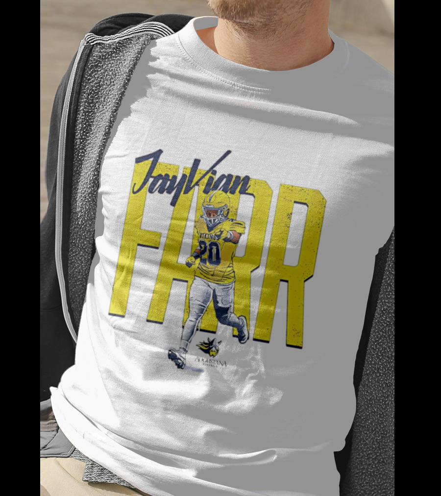 Jayvian Farr Vikings Football Caricature NCAA Number 20 T-Shirt