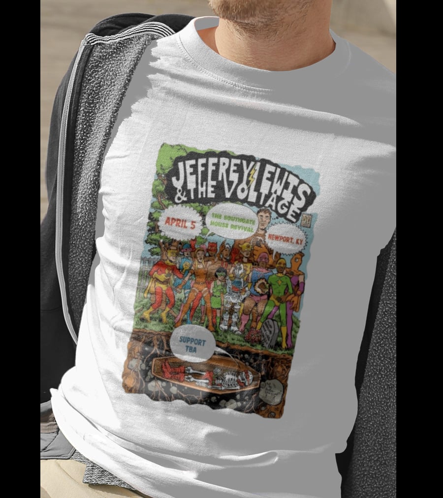Jeffrey Lewis And The Voltage Newport KY Southgate House Revival April 5 T-Shirt