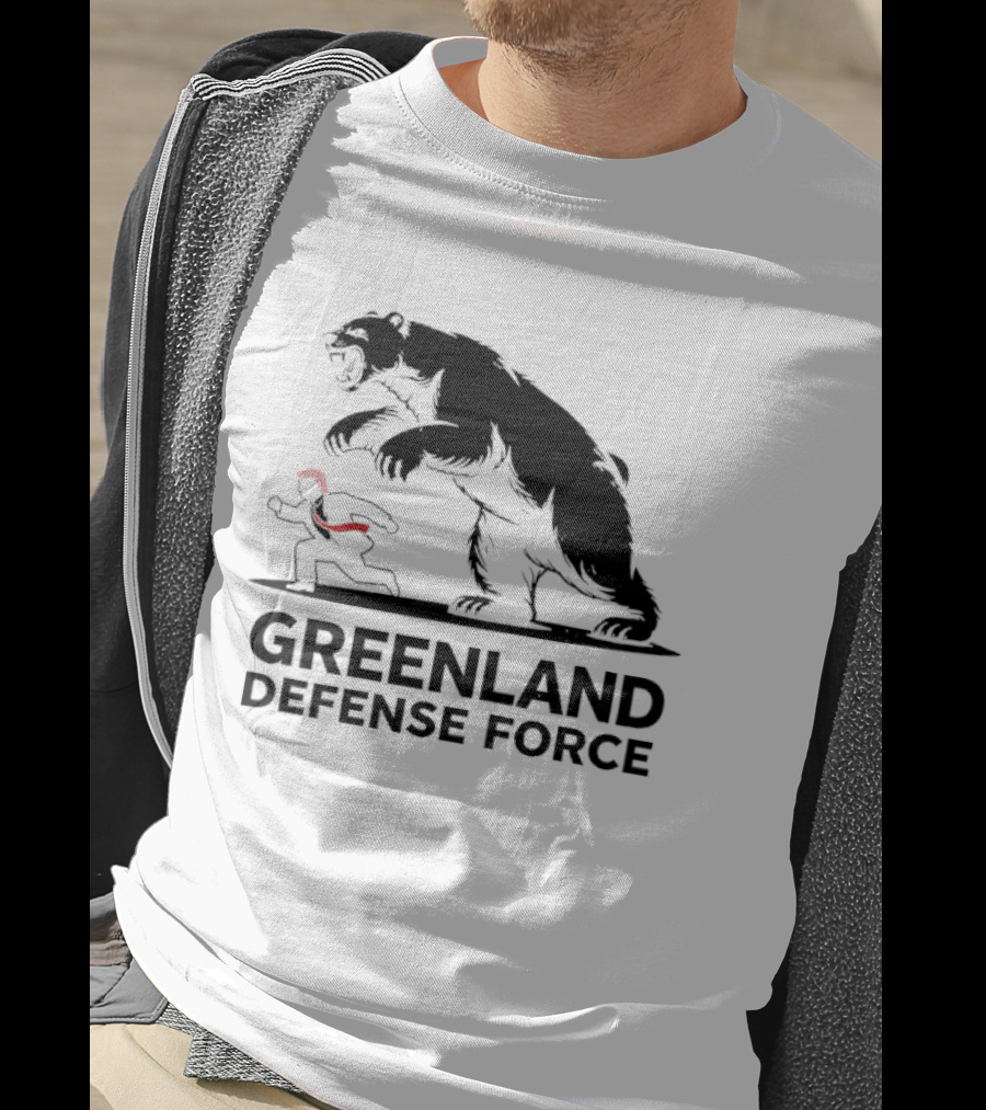Greenland Defense Force Polar Bear And Man T-Shirt