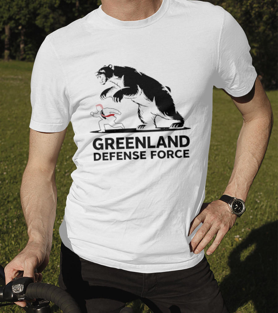 Greenland Defense Force Polar Bear And Man T-Shirt