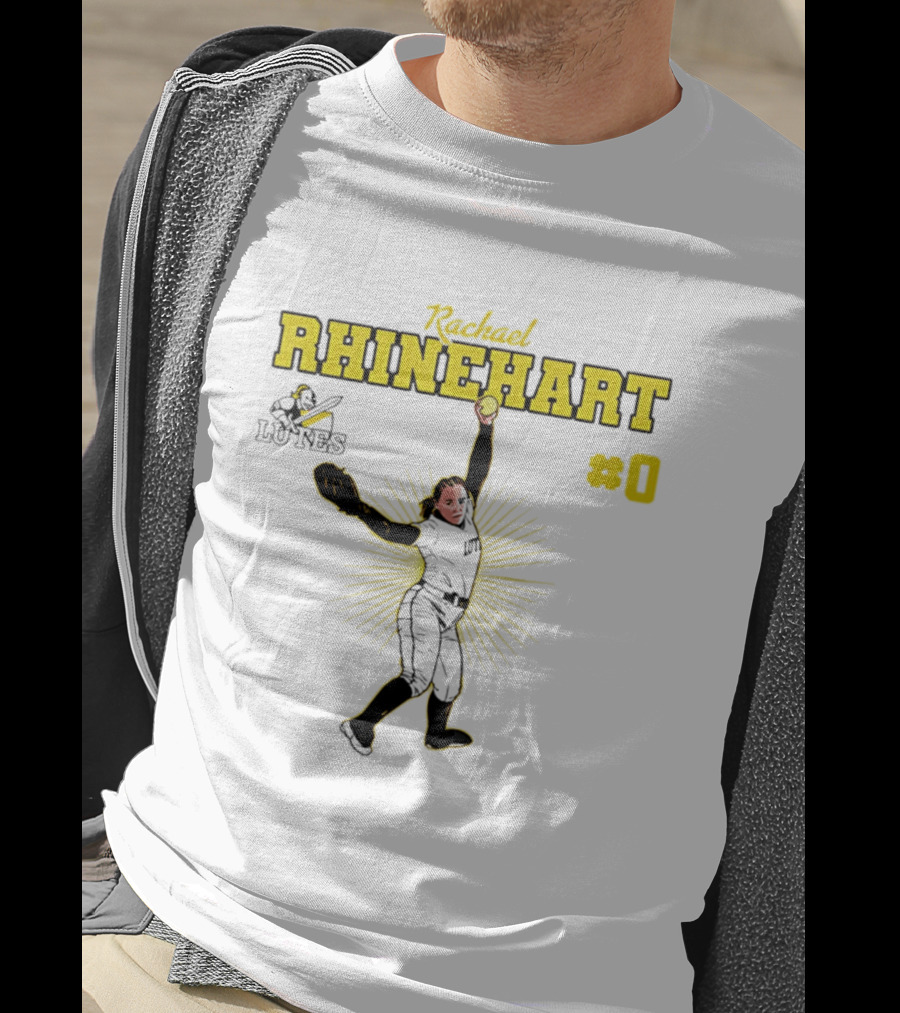 Rachael Rhinehart PLU Lutes Softball #0 Caricature T-Shirt