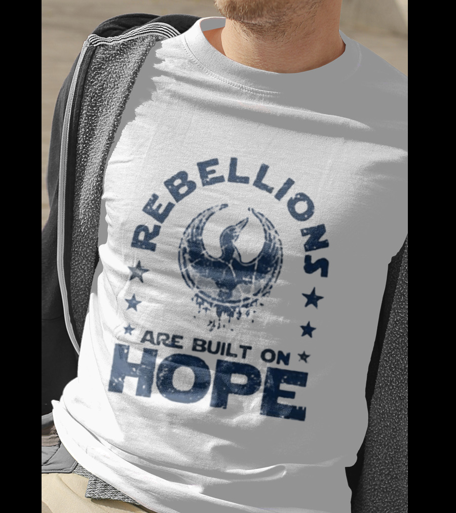 Rebellions Are Built On Hope Blue Distressed Star Wars Rebel Alliance T-Shirt