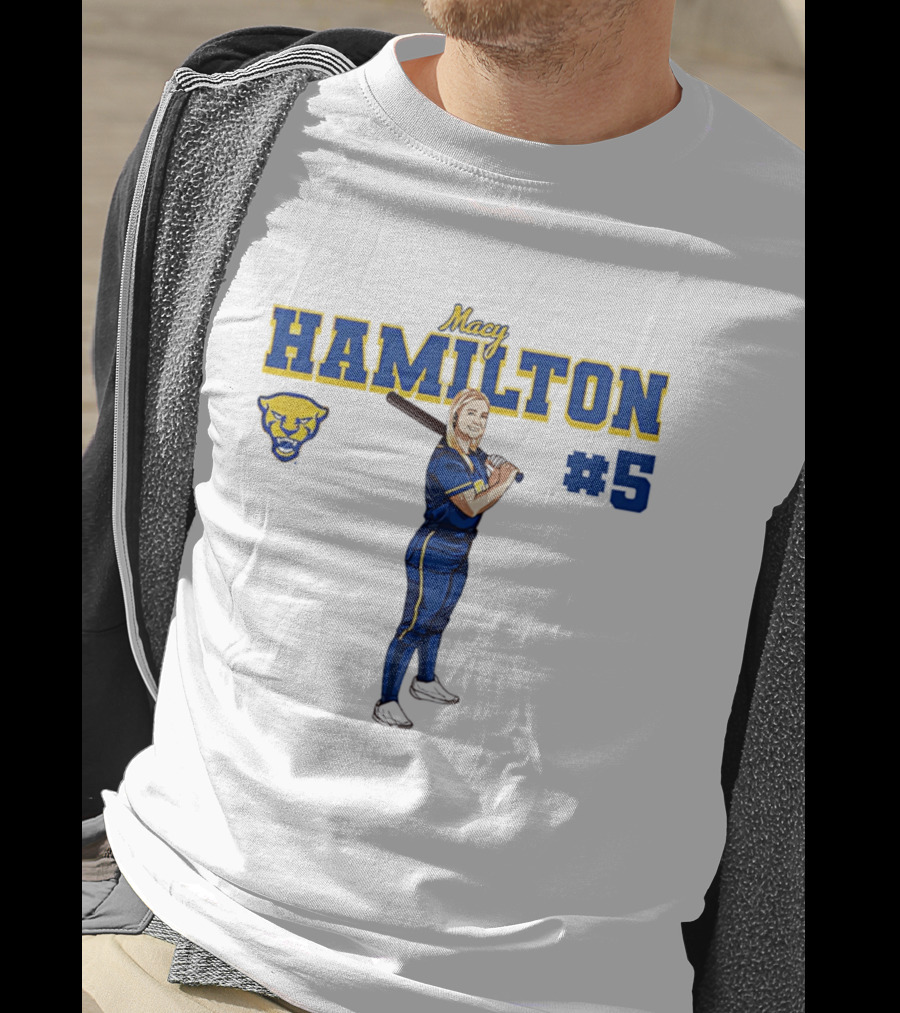Macy Hamilton Pittsburgh Softball Caricature #5 T-Shirt