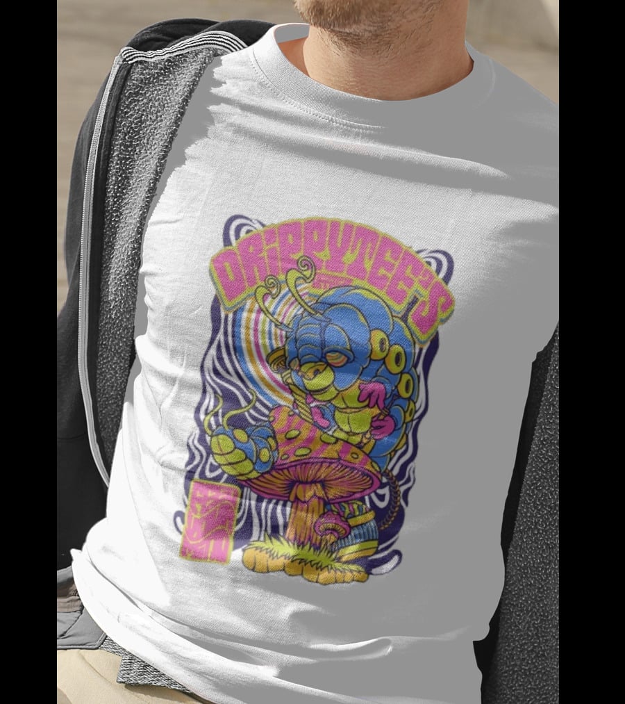 Drippytee's Psychedelic Caterpillar Mushroom Feed Your Mind T-Shirt