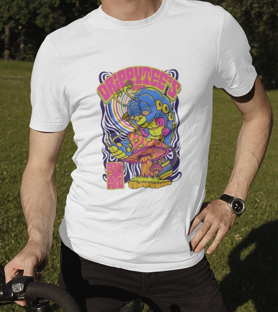 Drippytee's Psychedelic Caterpillar Mushroom Feed Your Mind T-Shirt