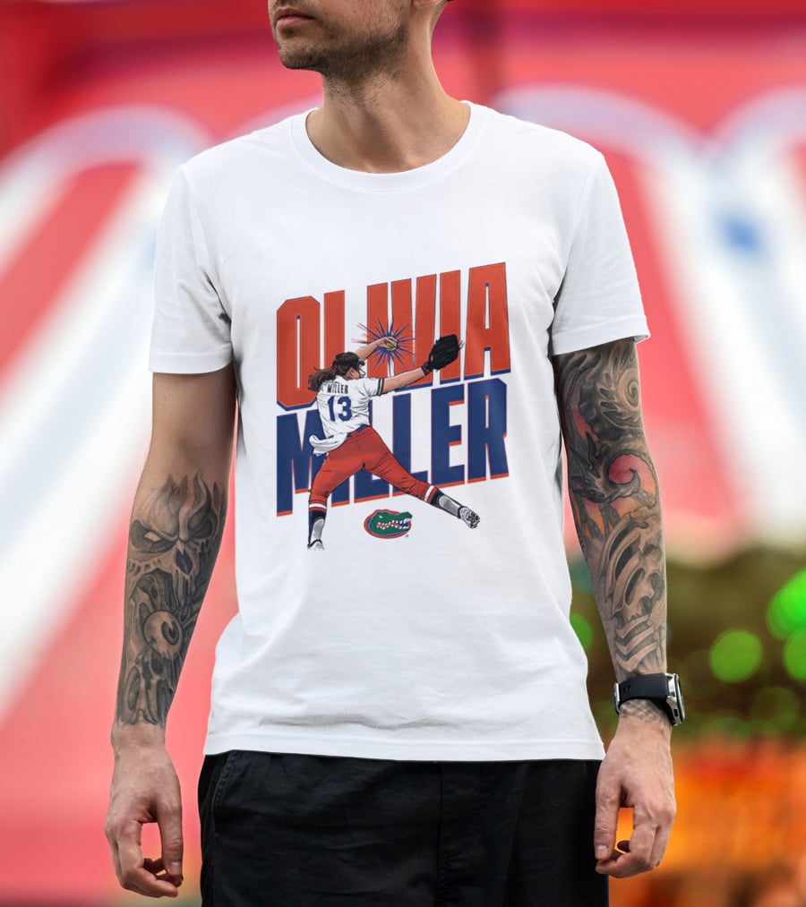 Olivia Miller Florida Gators Softball NCAA Player Caricature T-Shirt