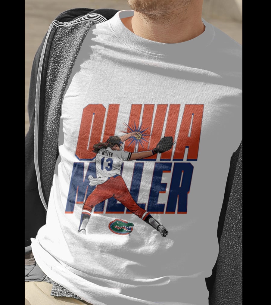 Olivia Miller Florida Gators Softball NCAA Player Caricature T-Shirt