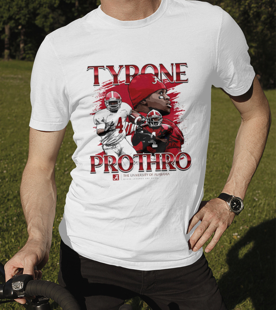 Tyrone Prothro University Of Alabama Football Icon NCAA Legends T-Shirt