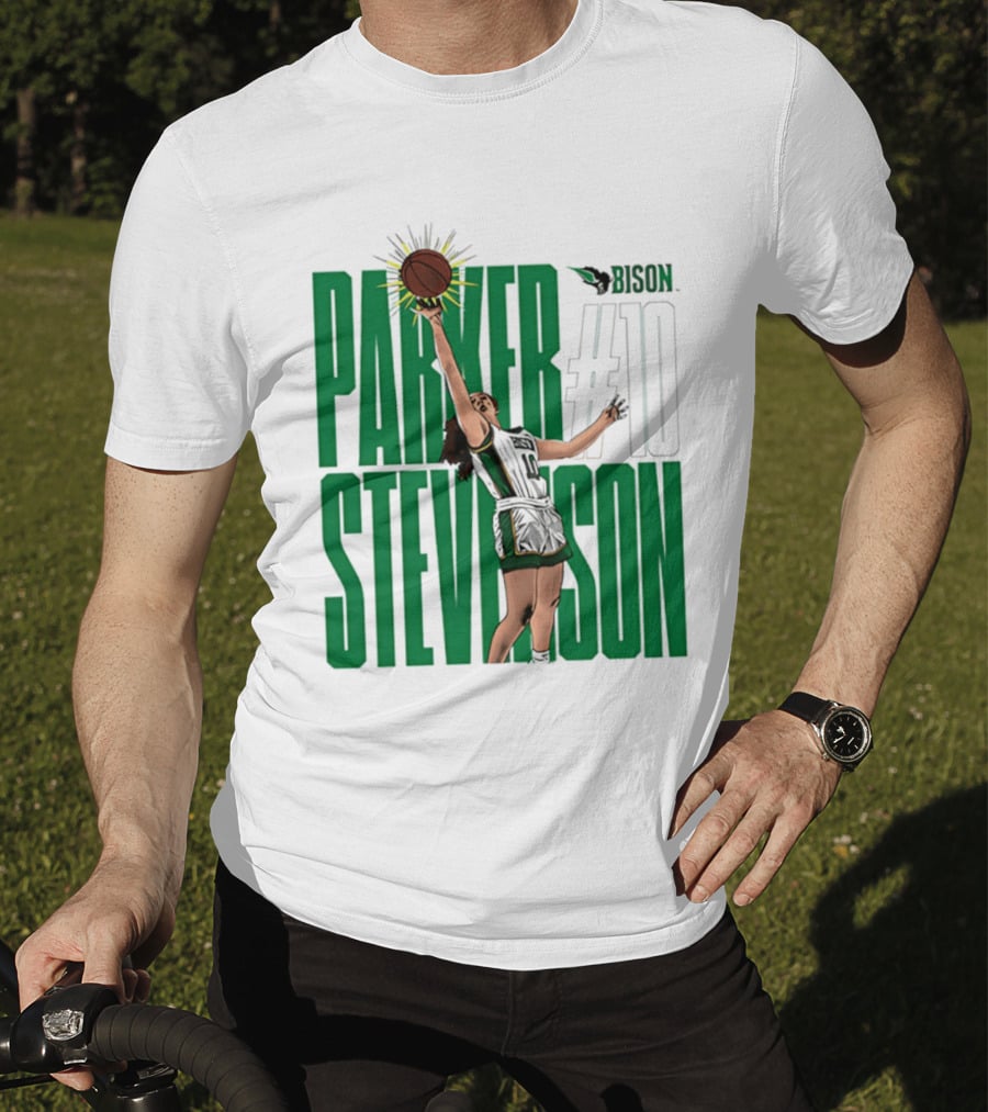 Parker Stevenson OKBU Bison #10 Basketball NCAA Caricature T-Shirt