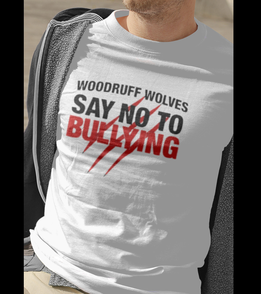 Woodruff Wolves Anti Bullying Campaign With Claw Marks T-Shirt