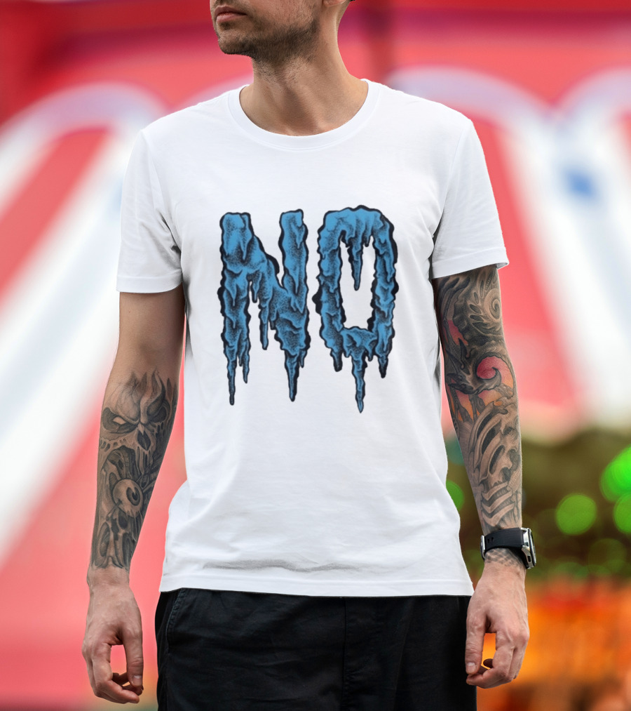 Aaron Turner NO Blue Ice Letters T-Shirt